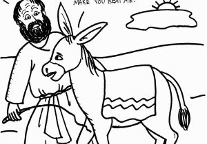 Balaam and His Donkey Coloring Page Balaam’s Donkey Talks Coloring Sheet