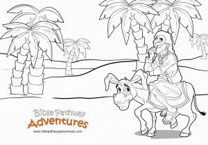 Balaam and His Donkey Coloring Page Free Bible Coloring Page Balaam S Donkey