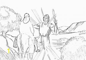 Balaam and His Donkey Coloring Page Moses Bible Study for Kids