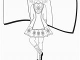 Ballerina Coloring Pages for Girls Irish Dance Coloring Page