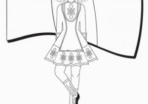 Ballerina Coloring Pages for Girls Irish Dance Coloring Page