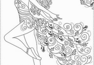 Ballerina Coloring Pages Pdf Abstract Ballerina Doodle Art Coloring Page for Grown Ups