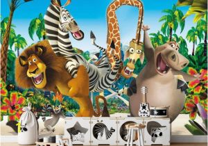 Bambi Wall Mural Uk Madagascar Wall Mural Madagascar Wallpaper Jungle Wallpaper Safari Animals Wall Paper Tropic forest Wallpaper Nursery Décor Wall Art