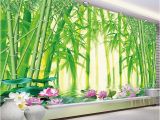 Bamboo Mural Walls 3d Wallpaper Modern Classic Green Bamboo forest Scenery Wall