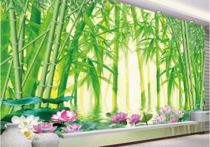 Bamboo Mural Walls 3d Wallpaper Modern Classic Green Bamboo forest Scenery Wall