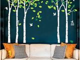 Bamboo Wall Decals Murals Amazon Fymural 5 Trees Wall Decals forest Mural Paper for