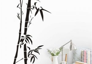Bamboo Wall Decals Murals Chinese Wall Art Bamboo Wall Stickers for Living Room Wall Decor