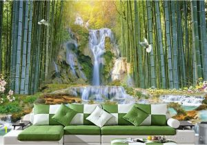 Bamboo Wall Mural Wallpaper Custom 3d Wall Murals Wallpaper Wall Painting Stereoscopic Zhulin Waterfall Water Park 3d Living Room Tv Backdrop Mural Pc Wallpaper Pc Wallpaper In