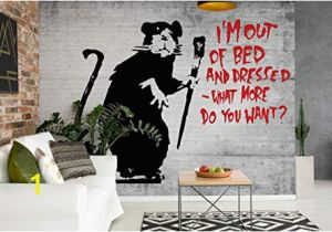 Banksy Wall Mural Wallpaper Banksy Graffiti Rat Concrete Wall Wallpaper Wall