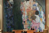 Banksy Wall Mural Wallpaper Gustav Klimt Oil Painting Life and Death Wall Murals