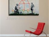 Banksy Wall Murals Banksy Graffiti Street Kid House Peace Canvas Posters Prints Wall