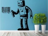 Banksy Wall Murals Zn Banksy Vinyl Wall Decal Robot Graffiti Wall Sticker Art Home