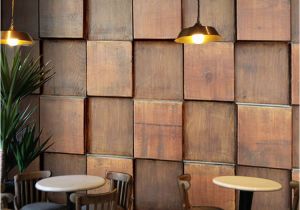 Bar Scene Wall Murals Custom Mural Retro Brown Wood Mural Coffee Bar Internet Cafe