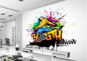 Bar Scene Wall Murals Us $14 95 Off Custom Papel De Parede 3 D Music and Dance Graffiti Murals for Bar Ktv Background Wall Waterproof Wallpaper In Wallpapers From Home