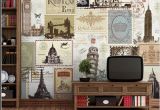 Bar themed Wall Murals Fashion Vintage 3d Wallpaper Mural European Style Retro