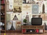 Bar themed Wall Murals Fashion Vintage 3d Wallpaper Mural European Style Retro