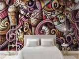 Bar themed Wall Murals Us $12 82 Off Hand Drawn Cartoon Ice Cream 3d Wallpaper for Walls Cold Drink Restaurant Tea Bar Ktv Background Wallpapers Mural Decoration In