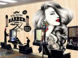 Barber Shop Wall Murals Beibehang Custom Wallpaper Hairdressing Salon Hair Wall Barber Shop