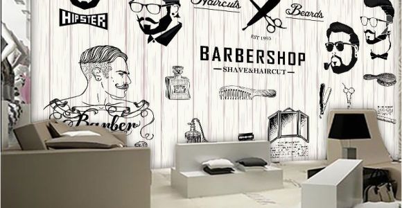 Barber Shop Wall Murals Free Shipping 3d Beauty Barber Mural Salon Barber Shop Fashion