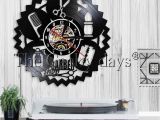 Barber Shop Wall Murals Modern Barber Shop Wall Art Home Dcor Beauty Salon Vinyl Record Wall