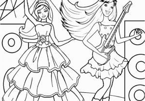 Barbie and the Popstar Coloring Pages Barbie Princess Coloring Pages