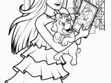 Barbie and the Popstar Coloring Pages Keira Chats On Her Tablet Coloring Page More Barbie the