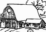 Barn Coloring Book Pages Barn Barn House Covered with Snow Coloring Page