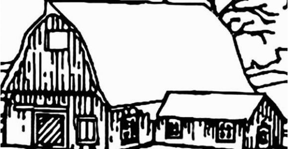 Barn Coloring Book Pages Barn Barn House Covered with Snow Coloring Page