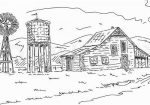 Barn Coloring Book Pages Custom Barn Drawing House Landscape Farm Gift for Parents