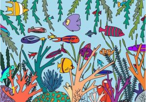 Barrier Reef Coloring Pages Coral Reef Digital Download Coloring Page