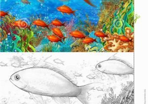 Barrier Reef Coloring Pages the Coral Reef Small Colorful Coral Fishes with Coloring