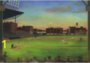 Baseball Diamond Wall Mural York Kids Iv Under the Lights Green Mural Wallpaper