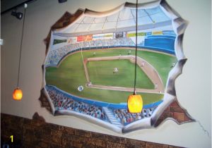 Baseball Field Mural Baseball Wall Murals S Wall and Door Tinfishclematis