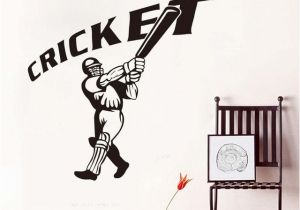 Baseball Murals for Walls Baseball Player Wall Sticker Cricket Quote Removable 3d Poster