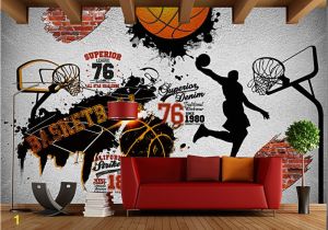 Baseball Murals for Walls Children S Room Wall Papers 3d Sport Wallpaper Vintage Brick