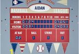 Baseball Scoreboard Wall Mural Amazon Baseball athlete Scoreboard Peel & Place Wall