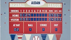 Baseball Scoreboard Wall Mural Amazon Baseball athlete Scoreboard Peel & Place Wall