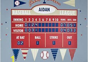 Baseball Scoreboard Wall Mural Amazon Baseball athlete Scoreboard Peel & Place Wall