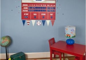 Baseball Scoreboard Wall Mural Baseball athlete Scoreboard