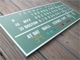 Baseball Scoreboard Wall Mural Painted Fenway Green Monster Scoreboard Boston Red sox