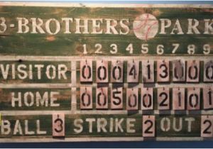 Baseball Scoreboard Wall Mural This is Item is for A Customized Vintage Style Scoreboard