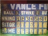 Baseball Scoreboard Wall Mural Vintage Aged" Baseball Scoreboard Art In Acrylic