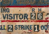 Baseball Scoreboard Wall Mural Vintage Baseball Scoreboard Cream & Navy