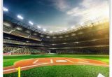 Baseball Stadium Wall Mural Baseball Wall Murals S Wall and Door Tinfishclematis