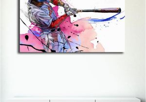 Baseball Wall Murals Cheap 2019 Yann Dalon Illustrations Baseball Player Hd Canvas Prints Wall