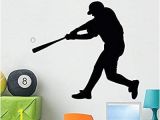 Baseball Wall Murals Cheap Amazon Wallmonkeys Baseball Silhouette Wall Decal by Peel and