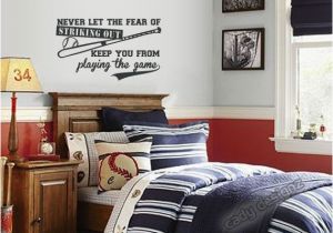 Baseball Wall Murals Cheap Baseball Wall Decal Never Let the Fear Striking Out