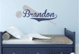 Baseball Wall Murals Cheap Baseball Wall Decal with Personalized Name Boys Name Decal Sports