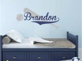 Baseball Wall Murals Cheap Baseball Wall Decal with Personalized Name Boys Name Decal Sports