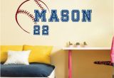 Baseball Wall Murals Cheap Wall Decal Vinyl Sticker Sport Baseball Ball Bat Game Team Monogram